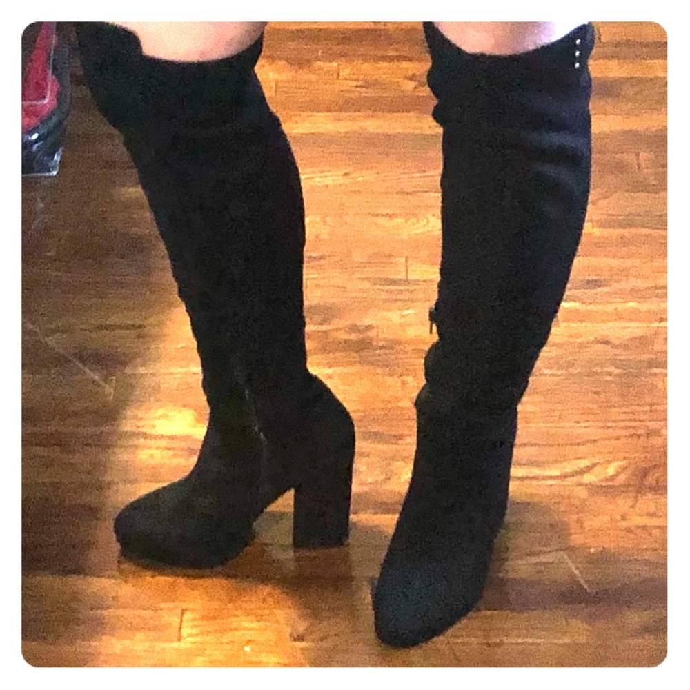 Call it Spring over the knee block heel boot